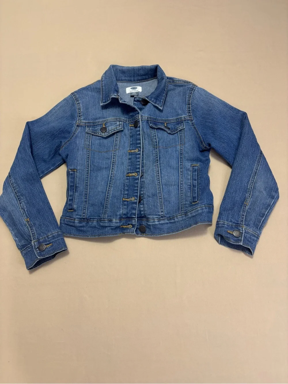 Old Navy Girls Classic Blue Denim Jacket with Button Front Size Large 10-12